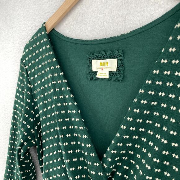 Maeve Green and White Mini Dress - Picture 4 of 15